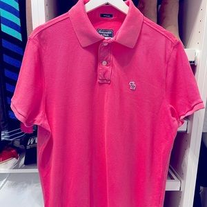 Abercrombie & Fitch muscle polo pink XL